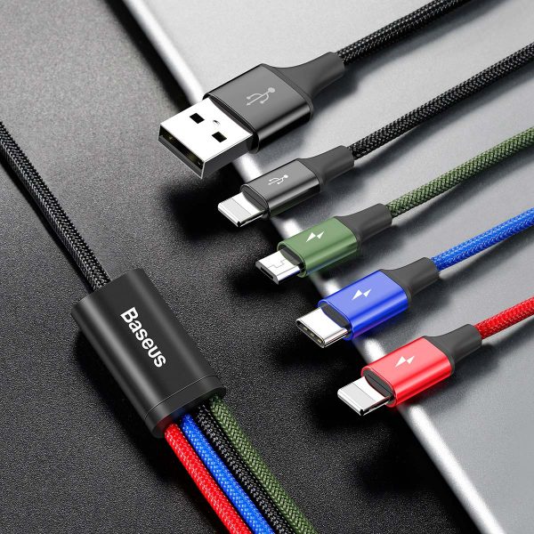 Baseus Fast 4-in-1 Cable for Lighting(2) Type C Micro