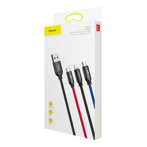 Baseus Three Primary Color 3-in-1 Cable