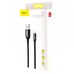 Baseus C-Shaped Light Intelligent Power-Off Cable (Lightning)